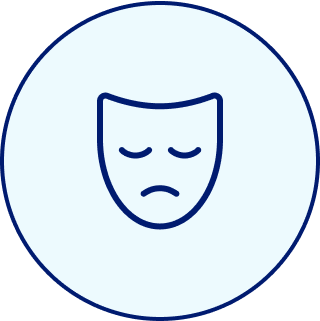 Sad face icon